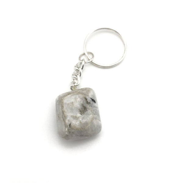 Natural Moonstone Tumbled Gemstone Keychain