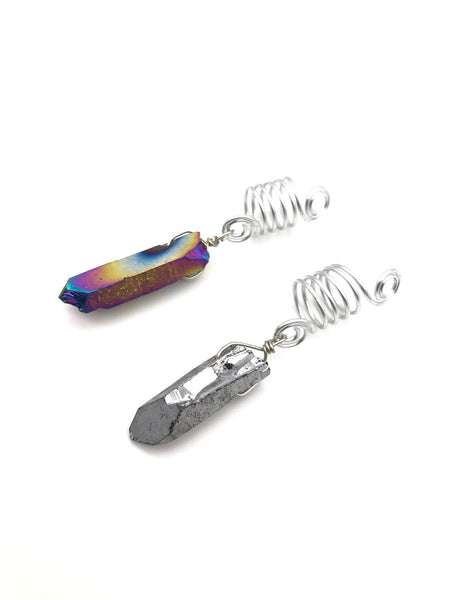 Natural Gemstone Point Hair Coil