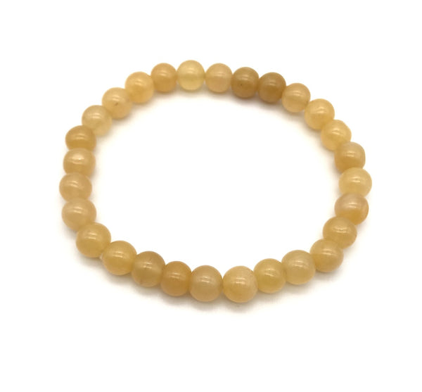 Natural Yellow Quartz Gemstone Stretch Bracelet