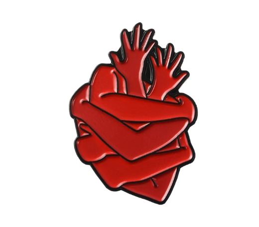 Hugging Heart Organ Enamel Pin