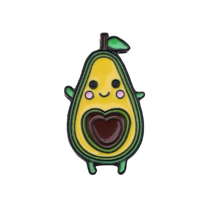 Cute Little Happy Avocado Enamel Pin