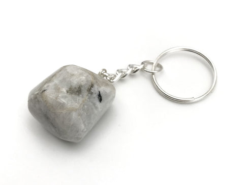 Natural Moonstone Tumbled Gemstone Keychain