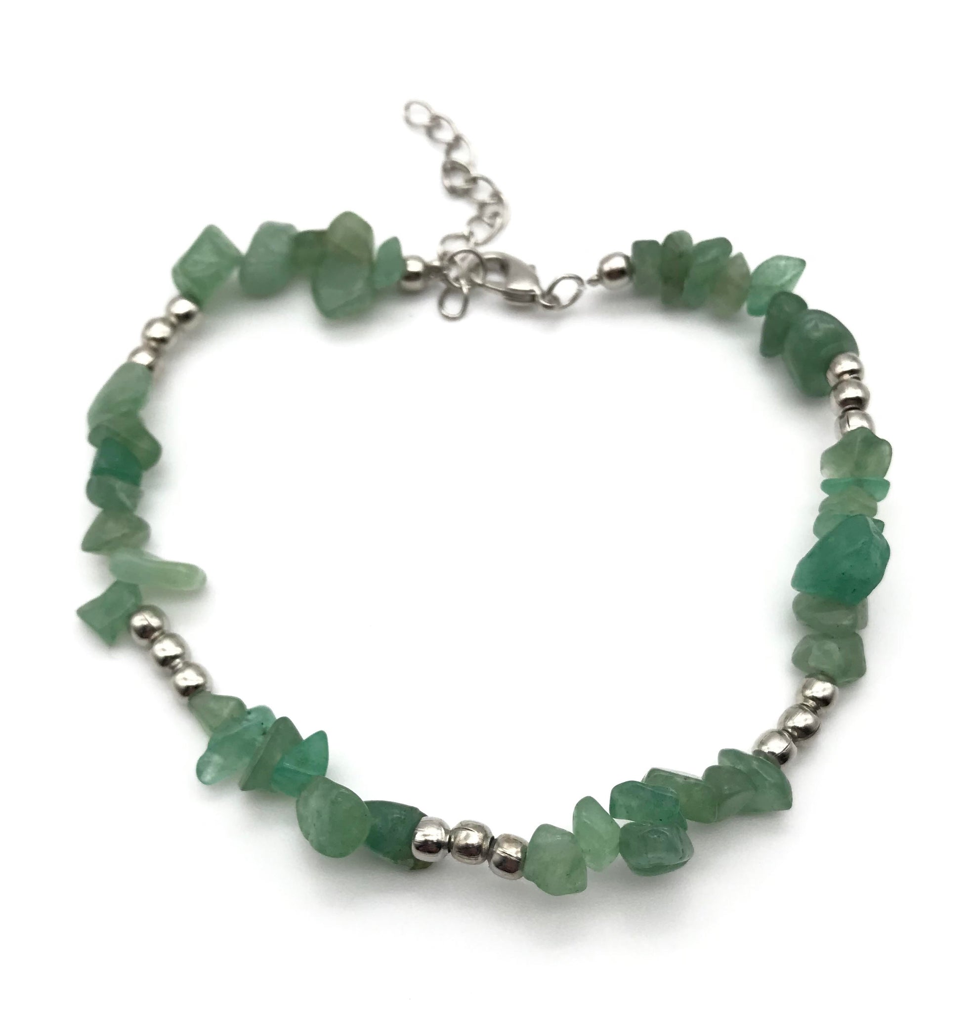 Natural Aventurine Silver Bracelet