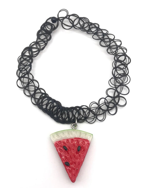 90s VINTAGE WATERMELON STRETCH CHOKER