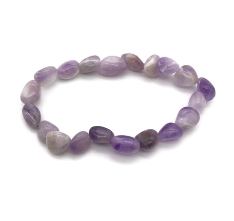Amethyst Tumbled Gemstone Stretch Bracelet