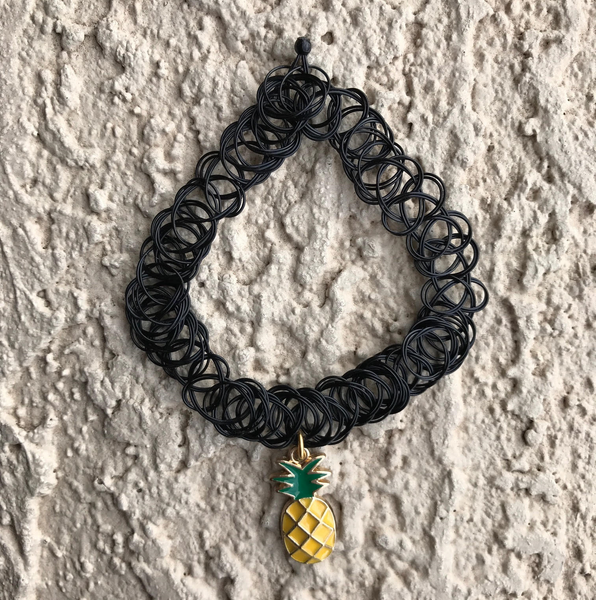 90s VINTAGE PINEAPPLE STRETCH CHOKER