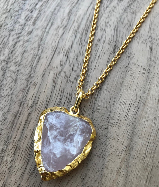 ROSE QUARTZ ARROWHEAD NECKLACE