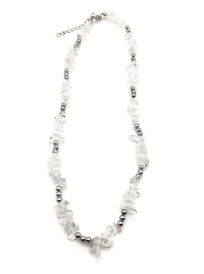 Natural Quartz Chip Gemstone Crystal Necklace