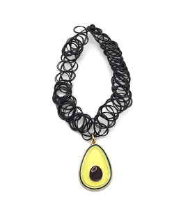 90s VINTAGE AVOCADO STRETCH CHOKER