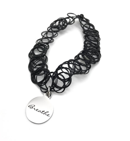 90s VINTAGE YOGA SEEK BALANCE STRETCH CHOKER